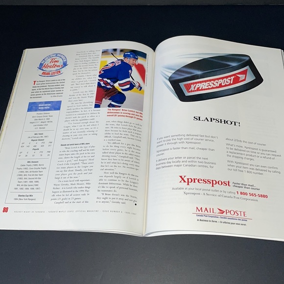 Toronto Maple Leafs Official Magazine 96-97 Maple Leafs Detroit Red Wings Sports - Picture 8 of 9